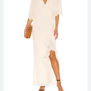 House of Harlow 1960 White High Low Dress
